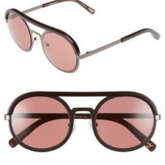 ELIZABETH AND JAMES  Crosby ROUND AVIATOR SUNGLASSES NEW - Picture 1 of 14